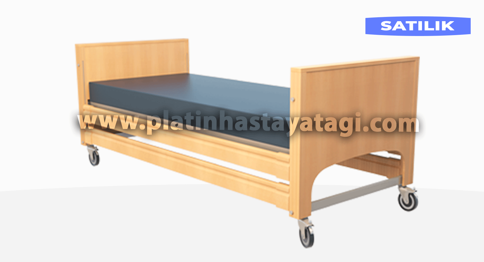 4 Motorlu Alman Ahşap Hasta Yatağı
